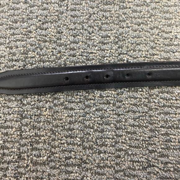 Cole Haan Brown Leather Belt Crafted in England Silver Buckle - Picture 5 of 8